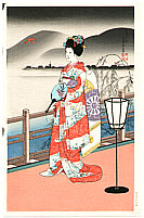 Sadanobu III Hasegawa 1881-1963 - Maiko in Summer - artelino Art Auctions. Sadanobu III Hasegawa 1881-1963 - Maiko in Summer