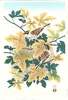 Shizuo Ashikaga fl.ca. 1950s - Birds and Maple - artelino Art Auctions. Shizuo Ashikaga fl.ca. 1950s - Birds and Maple