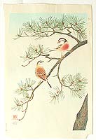 Shizuo Ashikaga fl.ca. 1950s - Birds and Pine - artelino Art Auctions. Shizuo Ashikaga fl.ca. 1950s - Birds and Pine