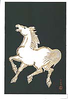 Nisaburo Ito 1910-1988 - Golden Horse - artelino Art Auctions. Nisaburo Ito 1910-1988 - Golden Horse