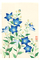 Nisaburo Ito 1910-1988 - Blue Baloonflower - artelino Art Auctions. Nisaburo Ito 1910-1988 - Blue Baloonflower