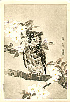 Eiichi Kotozuka 1906-1979 - Owl and Cherry Blossoms - artelino Art Auctions. Eiichi Kotozuka 1906-1979 - Owl and Cherry Blossoms