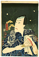 Yoshitora Utagawa active ca. 1840-1880 - Magical Fox and Firefly