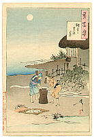 Yoshitoshi Taiso 1839-1892 - Chofu Village Moon - Tsuki Hyakushi # 96 - artelino Art Auctions. Yoshitoshi Taiso 1839-1892 - Chofu Village Moon - Tsuki Hyakushi # 96