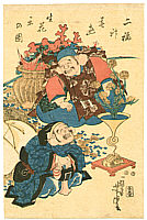by Yoshitora Utagawa - Hotei and Ebisu