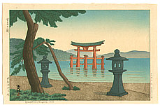 Gihachiro Okuyama 1907-1981 - Morning at Miyajima - artelino Art Auctions. Gihachiro Okuyama 1907-1981 - Morning at Miyajima