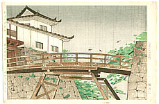 Hideo Nishiyama born 1911 - Hikone Castle in the Early Summer - artelino Art Auctions. Hideo Nishiyama born 1911 - Hikone Castle in the Early Summer