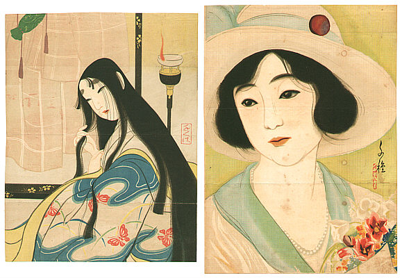 Chigusa Kotani 1890-1945 - Lithograph kuchi-e -3 - artelino Art Auctions. Chigusa Kotani 1890-1945 - Lithograph kuchi-e -3