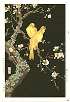 Hodo Nishimura active 1930s - Canaries at Night - artelino Art Auctions. Hodo Nishimura active 1930s - Canaries at Night