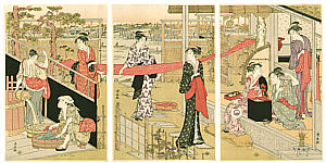 Kiyonaga Torii 1752-1815 - Washing Cloth - artelino Art Auctions. Kiyonaga Torii 1752-1815 - Washing Cloth