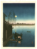 Eijiro Kobayashi active 1930's - Evening Cool on Sumida - artelino Art Auctions. Eijiro Kobayashi active 1930's - Evening Cool on Sumida