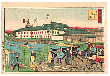 Hiroshige III Utagawa 1842-1894 - Nihonbashi and Edobashi - Famous Places of Tokyo - artelino Art Auctions. Hiroshige III Utagawa 1842-1894 - Nihonbashi and Edobashi - Famous Places of Tokyo