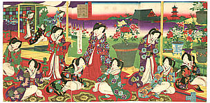 Chikashige Morikawa active ca. 1869-82 - Peony on Kinryuzan - artelino Art Auctions. Chikashige Morikawa active ca. 1869-82 - Peony on Kinryuzan