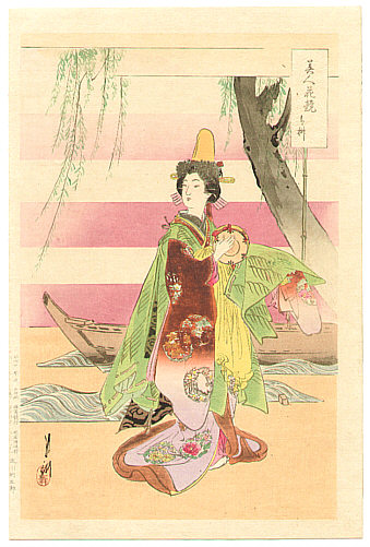 Gekko Ogata 1859-1920 - Dancer - Bijin Hana Kurabe
