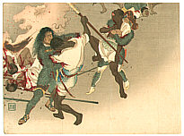 Eisen Tomioka 1864-1905 - Bloody Battle in Faraway Land - artelino Art Auctions. Eisen Tomioka 1864-1905 - Bloody Battle in Faraway Land