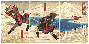Toshimine Tsutsui 1863-1934 - Heroes of Suikoden - artelino Art Auctions. Toshimine Tsutsui 1863-1934 - Heroes of Suikoden