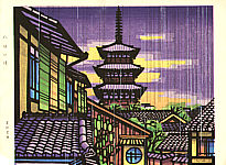 Clifton Karhu born 1927 - Pagoda at Yasaka - artelino Art Auctions. Clifton Karhu born 1927 - Pagoda at Yasaka