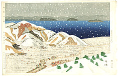 Hideo Nishiyama born 1911 - Snow in Makino - artelino Art Auctions. Hideo Nishiyama born 1911 - Snow in Makino