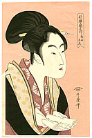 Utamaro Kitagawa 1750-1806 - Beauty and Letter - artelino Art Auctions. Utamaro Kitagawa 1750-1806 - Beauty and Letter