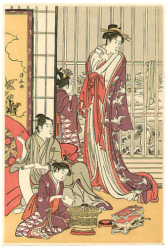 Kiyonaga Torii 1752-1815 - Looking at the Snow