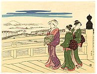 Kiyonaga Torii 1752-1815 - Strolling on Nihonbashi Bridge - artelino Art Auctions. Kiyonaga Torii 1752-1815 - Strolling on Nihonbashi Bridge