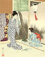 Shuntei Miyagawa 1873-1914 - After Bath - Yukiyo no Hana - artelino Art Auctions. Shuntei Miyagawa 1873-1914 - After Bath - Yukiyo no Hana