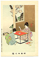Shuntei Miyagawa 1873-1914 - Embroidery - Yukiyo no Hana - artelino Art Auctions. Shuntei Miyagawa 1873-1914 - Embroidery - Yukiyo no Hana