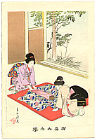 Shuntei Miyagawa 1873-1914 - Ironing - Yukiyo no Hana - artelino Art Auctions. Shuntei Miyagawa 1873-1914 - Ironing - Yukiyo no Hana