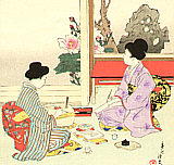 Shuntei Miyagawa 1873-1914 - Poem Writings - Yukiyo no Hana - artelino Art Auctions. Shuntei Miyagawa 1873-1914 - Poem Writings - Yukiyo no Hana