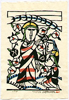 Sadao Watanabe 1913-1996 - Jesus Preaches Disciples - Story of the Bible - artelino Art Auctions. Sadao Watanabe 1913-1996 - Jesus Preaches Disciples - Story of the Bible