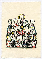 Sadao Watanabe 1913-1996 - Last Supper - Story of the Bible - artelino Art Auctions. Sadao Watanabe 1913-1996 - Last Supper - Story of the Bible
