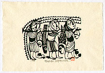 Sadao Watanabe 1913-1996 - Three Fishermen - Story of the Bible - artelino Art Auctions. Sadao Watanabe 1913-1996 - Three Fishermen - Story of the Bible