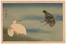 Utamaro Kitagawa 1750-1806 - Egrets and Cormorant - artelino Art Auctions. Utamaro Kitagawa 1750-1806 - Egrets and Cormorant