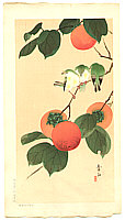 Soseki Komori active 1920s-1930s - Birds on Persimmons - artelino Art Auctions. Soseki Komori active 1920s-1930s - Birds on Persimmons