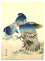 Bairei Kono 1844-1895 - Blue Pigeons - artelino Art Auctions. Bairei Kono 1844-1895 - Blue Pigeons