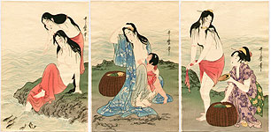 Utamaro Kitagawa 1750-1806 - Abalone Divers - artelino Art Auctions. Utamaro Kitagawa 1750-1806 - Abalone Divers