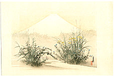 Gekko Ogata 1859-1920 - Autumn Flowers and Mt.Fuji - One Hundred Fuji - artelino Art Auctions. Gekko Ogata 1859-1920 - Autumn Flowers and Mt.Fuji - One Hundred Fuji