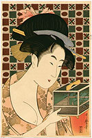 Utamaro Kitagawa 1750-1806 - Insect Cage - artelino Art Auctions. Utamaro Kitagawa 1750-1806 - Insect Cage