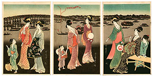 Utamaro Kitagawa 1750-1806 - Fireworks at Ryogoku - artelino Art Auctions. Utamaro Kitagawa 1750-1806 - Fireworks at Ryogoku