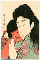 Utamaro Kitagawa 1750-1806 - Yamauba and Kintaro - artelino Art Auctions. Utamaro Kitagawa 1750-1806 - Yamauba and Kintaro