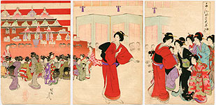 Chikanobu Toyohara 1838-1912 - Doll's Festival - artelino Art Auctions. Chikanobu Toyohara 1838-1912 - Doll's Festival