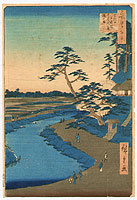 Hiroshige Ando 1797-1858 - Basho's Hut - One Hundred Famous Views of Edo - artelino Art Auctions. Hiroshige Ando 1797-1858 - Basho's Hut - One Hundred Famous Views of Edo