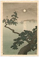 Koitsu Tsuchiya 1870-1949 - Akashi Beach - artelino Art Auctions. Koitsu Tsuchiya 1870-1949 - Akashi Beach