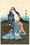 Utamaro Kitagawa 1750-1806 - Abalone Diver and Child - artelino Art Auctions. Utamaro Kitagawa 1750-1806 - Abalone Diver and Child
