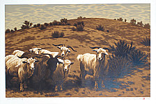 Li Yanpeng born 1958 - Goats on the Sandhill