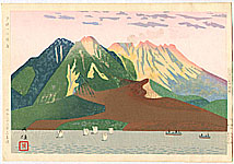 Hideo Nishiyama born 1911 - Twilight in Sakurajima - artelino Art Auctions. Hideo Nishiyama born 1911 - Twilight in Sakurajima