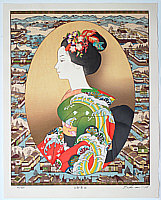 Ryusei Okamoto born 1949 - Ancient Capital Festival - artelino Art Auctions. Ryusei Okamoto born 1949 - Ancient Capital Festival