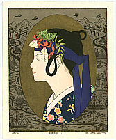 Ryusei Okamoto born 1949 - South Island Festival Girl - D - artelino Art Auctions. Ryusei Okamoto born 1949 - South Island Festival Girl - D