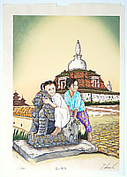 Ryusei Okamoto born 1949 - My Favorite Place - Children of Asia - artelino Art Auctions. Ryusei Okamoto born 1949 - My Favorite Place - Children of Asia