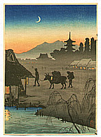 Hiroaki Takahashi 1871-1945 - Going Home - artelino Art Auctions. Hiroaki Takahashi 1871-1945 - Going Home